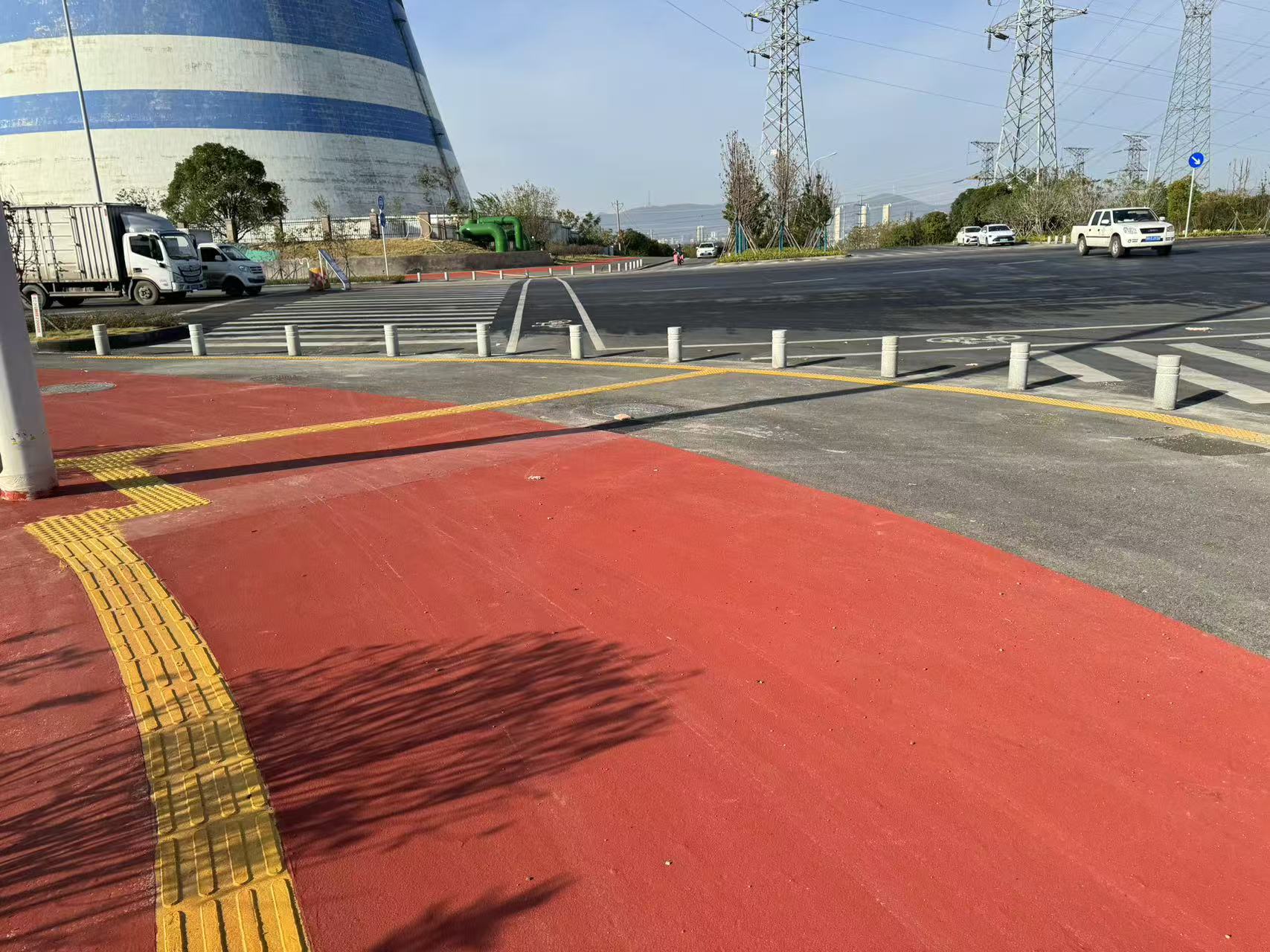 Polymer color paste anti-slip pavement